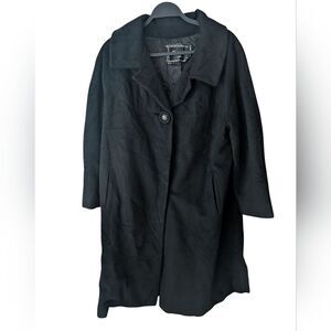 Vintage La Vigna Black Cashmere Winter Formal Dressy Professional Coat Size M